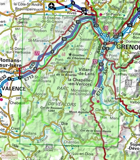 vercors carte touristique